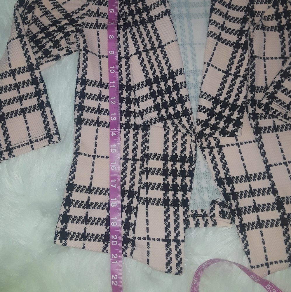 Pink Plaid 3/4 Hand Jacket - Picture 5 of 7